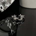 Gothic Irregular Moonstone Cross Opening Ring