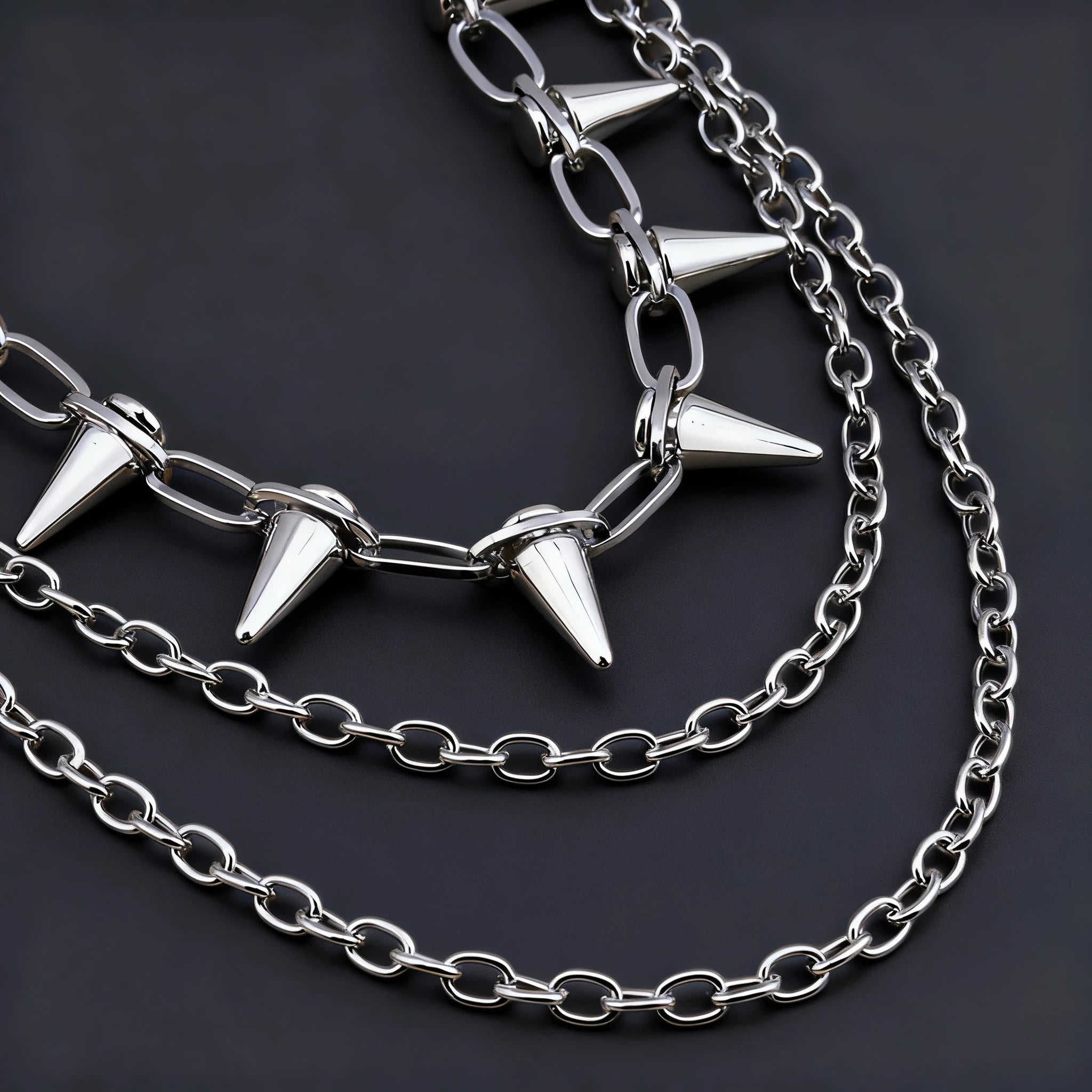 Unisex Hip Hop Punk Rock Metal Waist Chain Pants Key Ring Trousers Chain