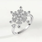 Sunflower Diamond Zircon Rotatable Ring