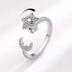 Sunflower Diamond Zircon Rotatable Ring