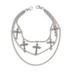 Fashion Punk Metal Pants Chain Hip Hop Waist Chain Cross Pendant Accessories Gifts