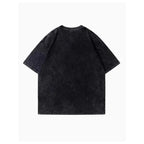Gothic Opium Fallen Angel Washed Black Oversized Tee