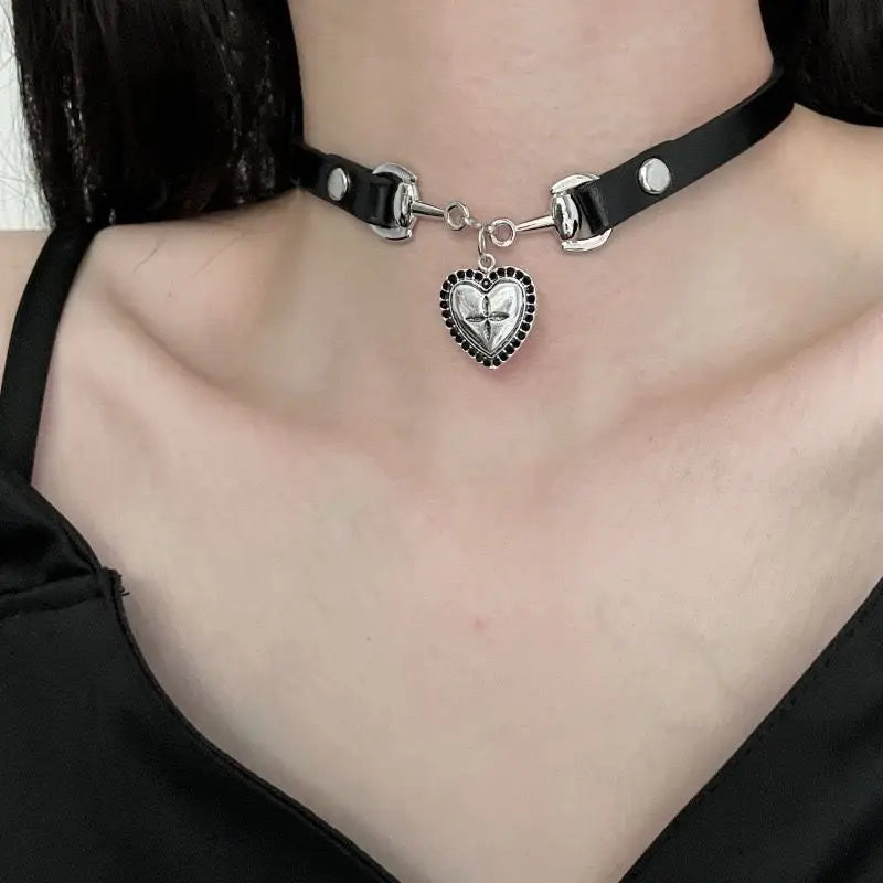 Gothic Punk Style Y2k Bead Cross Pendant Necklace Multi-layer Retro Trendy Accessory Jewelry
