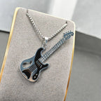 Retro Punk Style Guitar Pendant High Quality Rock Hip Hop Necklace