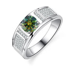 Real 1.0 Carat Moissanite Pure Solid 18K White Gold Ring