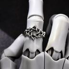 Retro Thorny Vines Star Adjustable Open Ring