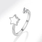 Sunflower Diamond Zircon Rotatable Ring