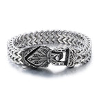 Vintage Charm Viking Wolf Head Bangles Popular Stainless Steel Bracelets