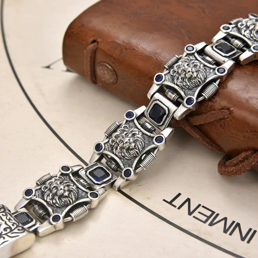 Hegemony Wide Edition Blue Diamond Bracelet