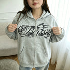 Y2K Harajuku Punk Style Retro American Zipper Hoodie