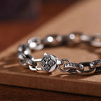 High Quality Silver New Six-Character Mantra Bracelet