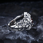 Retro Red Heart Crusades Vine Ring Dark Gothic Vintage Resizable Ring Punk Accessories