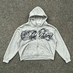 Y2K Harajuku Punk Style Retro American Zipper Hoodie