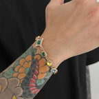 Ingemark Boho Luxury Colorful Crystal Chain Necklace