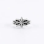 Retro Six Point Star Punk Gothic Adjustable Open Ring