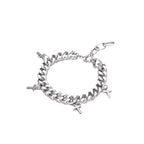Titanium Steel Cross Cuban Bracelet Retro Cold Wind Hip Hop