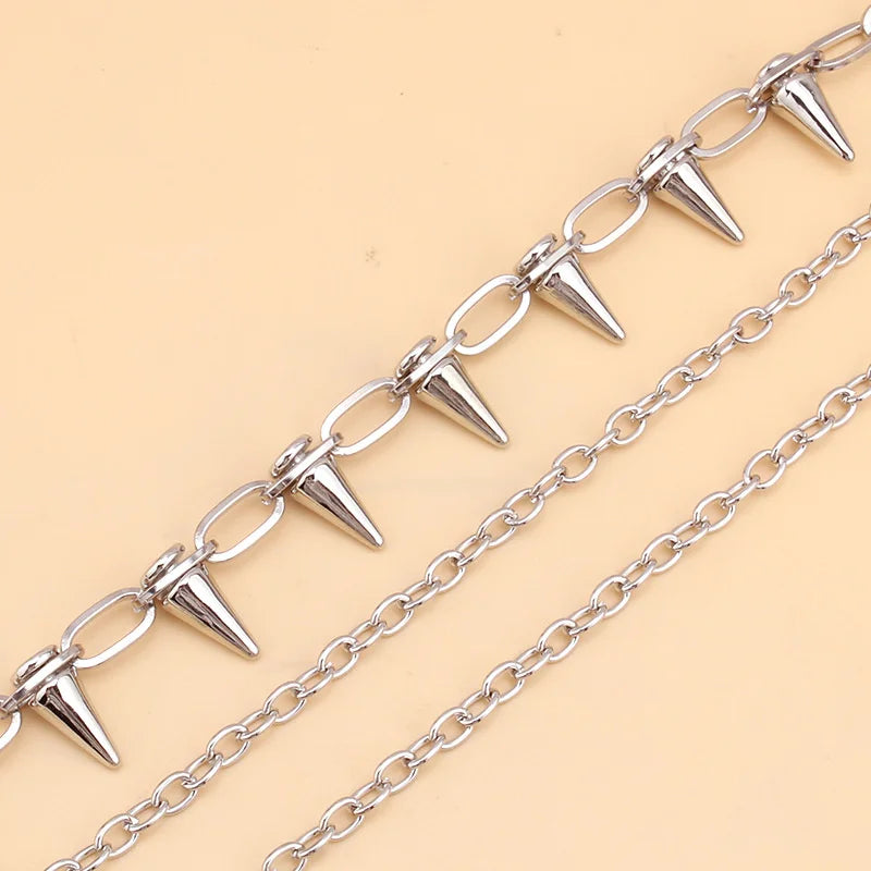 Unisex Hip Hop Punk Rock Metal Waist Chain Pants Key Ring Trousers Chain