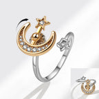 Sunflower Diamond Zircon Rotatable Ring