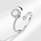 Sunflower Diamond Zircon Rotatable Ring