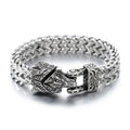 Vintage Charm Viking Wolf Head Bangles Popular Stainless Steel Bracelets