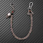 Gothic Spine Bone & Large Skull Heavy Duty Wallet Pocket Chain