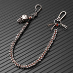 Gothic Spine Bone & Large Skull Heavy Duty Wallet Pocket Chain