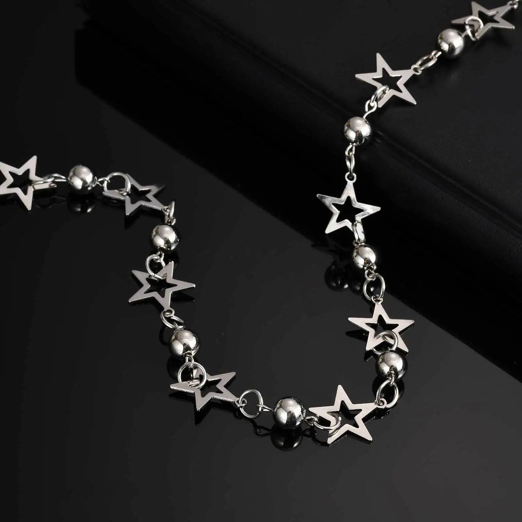 Hiphop Metal Pants Chain Pentagram Black Spider Pants Chain
