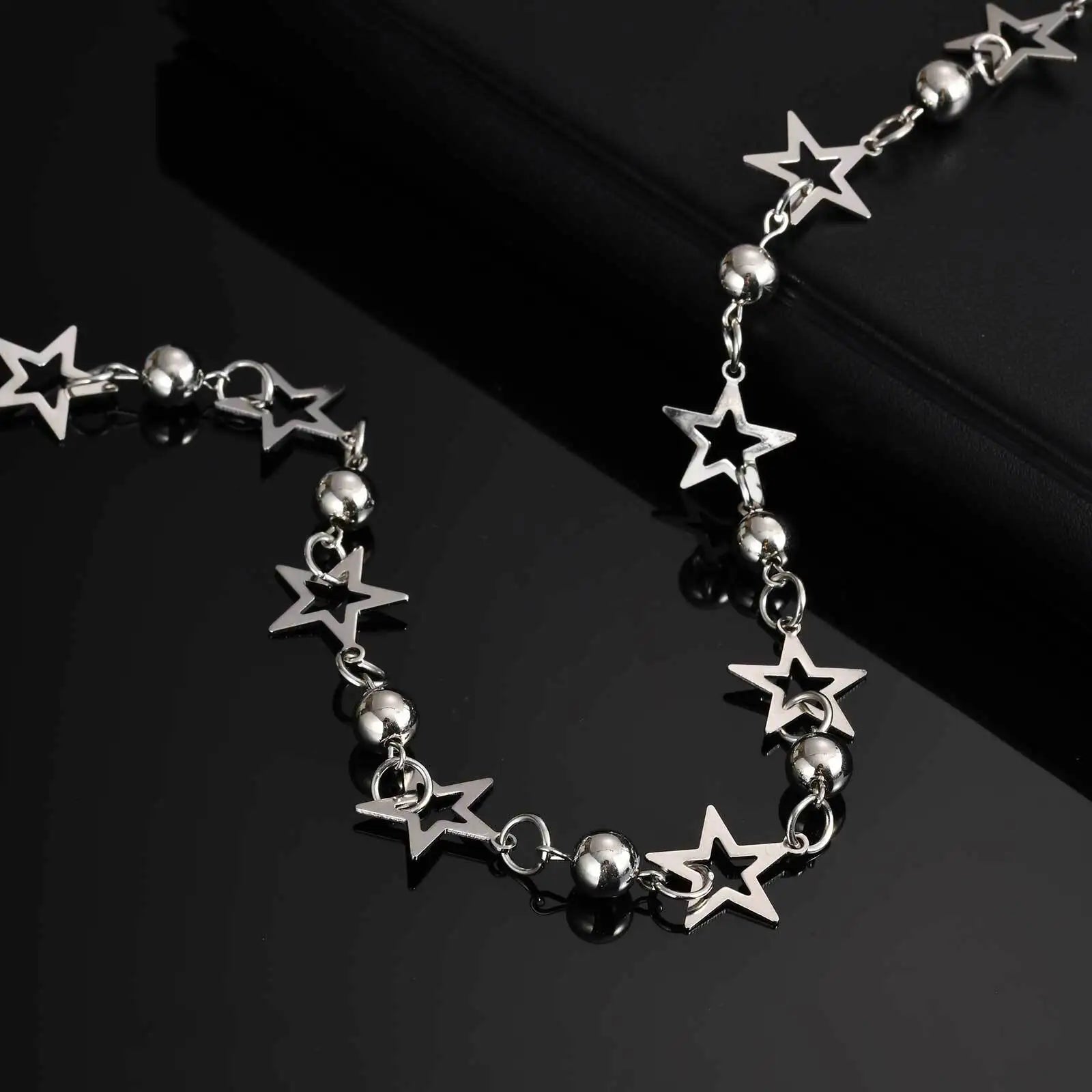 Hiphop Metal Pants Chain Pentagram Black Spider Pants Chain