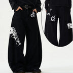 Y2K Streetwear Graphic High Streets American Baggy Wide Leg Denim Pants