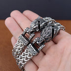 Vintage Charm Viking Wolf Head Bangles Popular Stainless Steel Bracelets