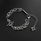 Retro Flame Cross Bracelet Hip Hop Titanium Steel Jewelry Accessories