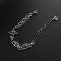 Retro Flame Cross Bracelet Hip Hop Titanium Steel Jewelry Accessories