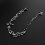 Retro Flame Cross Bracelet Hip Hop Titanium Steel Jewelry Accessories