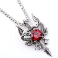 Gothic Dragon Water Diamond Long Necklace Dominant Retro Dragon Necklace