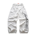Y2K American Retro  Hip-Hop Letter Printed Streetwear Jogger Loose Wide-Leg Oversize Casual Pants