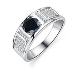 Real 1.0 Carat Moissanite Pure Solid 18K White Gold Ring
