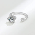Sunflower Diamond Zircon Rotatable Ring
