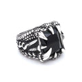 Gothic Vintage Dragon Claw Punk Hip Hop Stainless Steel Black Stone Ring