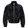 Cyberpunk Crocodile Print Pu Leather Jacket Y2K Streetwear Clothes