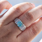 Real 1.0 Carat Moissanite Pure Solid 18K White Gold Ring