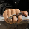 Set  Vintage Cool Claw Geometry Rings