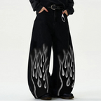High Streets  American Baggy Wide Leg Denim Pants