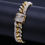 Luxury Iced Out Cuban Link Chain Bracelet