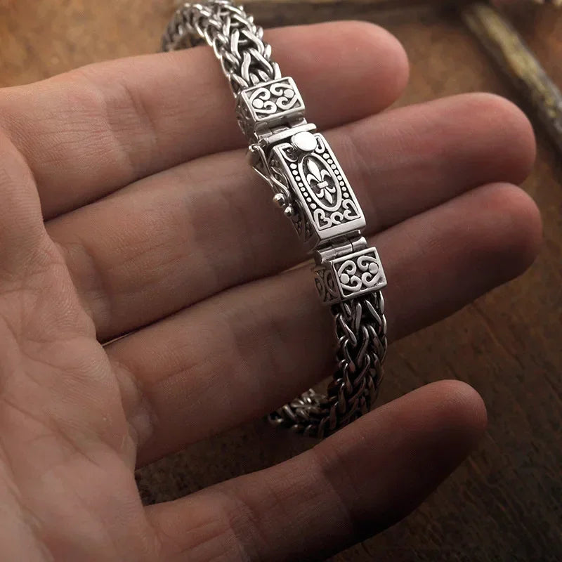 Vintage Bangles Dragon Bone Chain Weaving Bracelet
