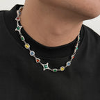 Ingemark Boho Luxury Colorful Crystal Chain Necklace